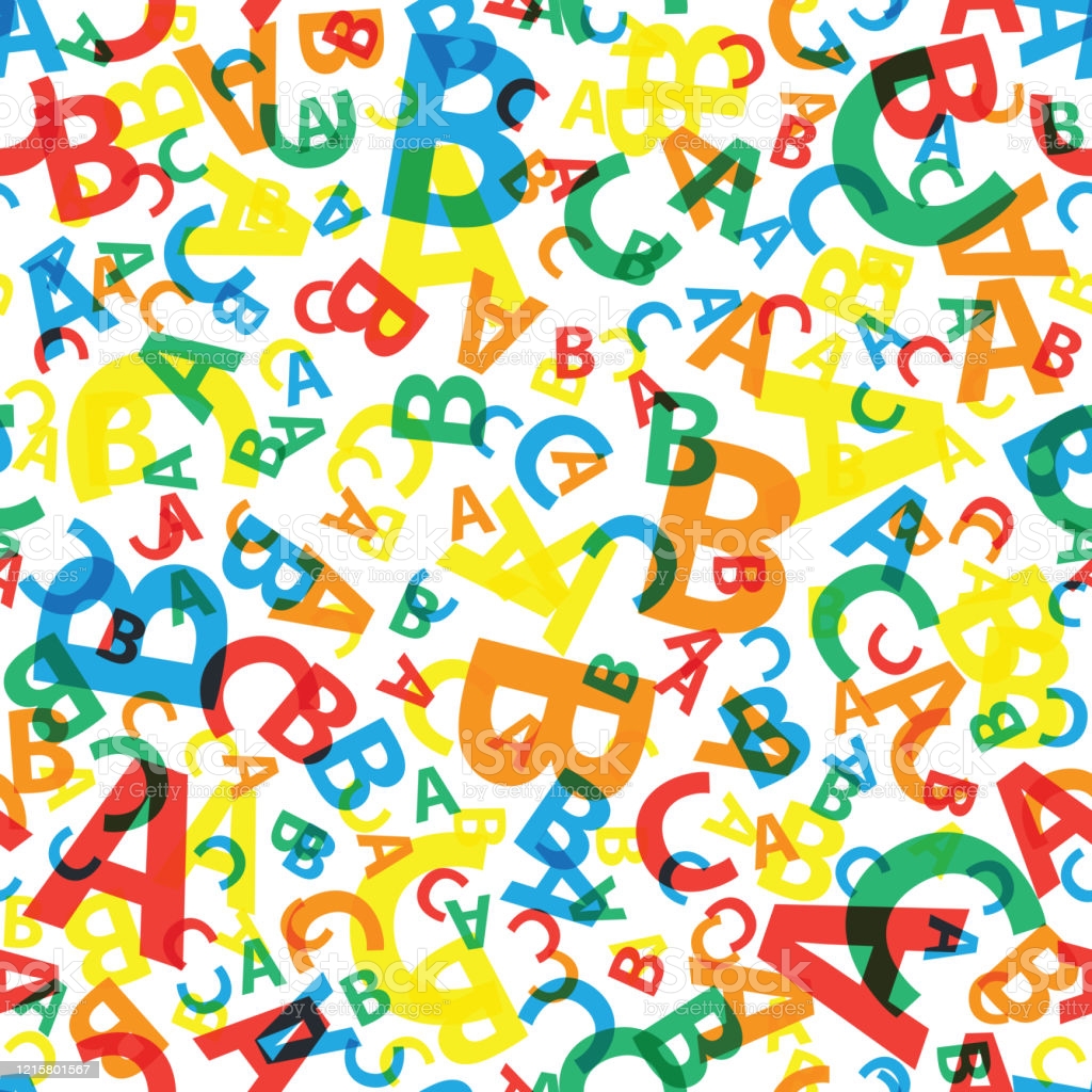 Multicoloured Abc Letter Background Seamless Stock Illustration