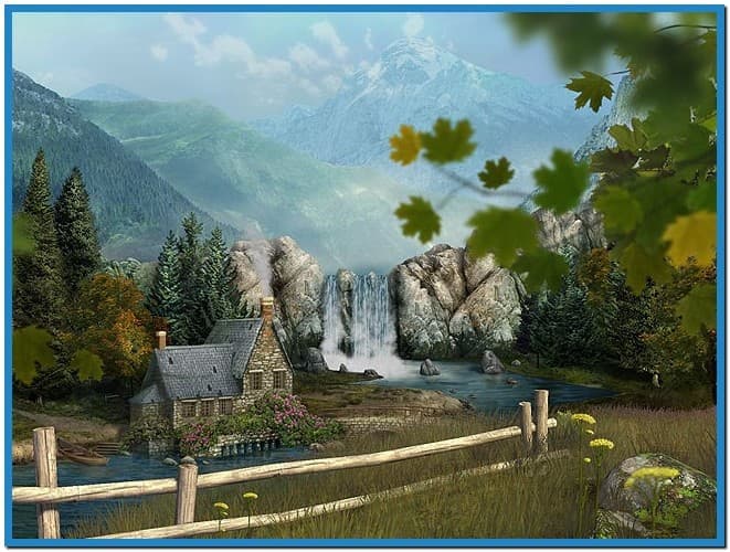 Mountain Waterfall 3d Screensaver And Animated Wallpaper