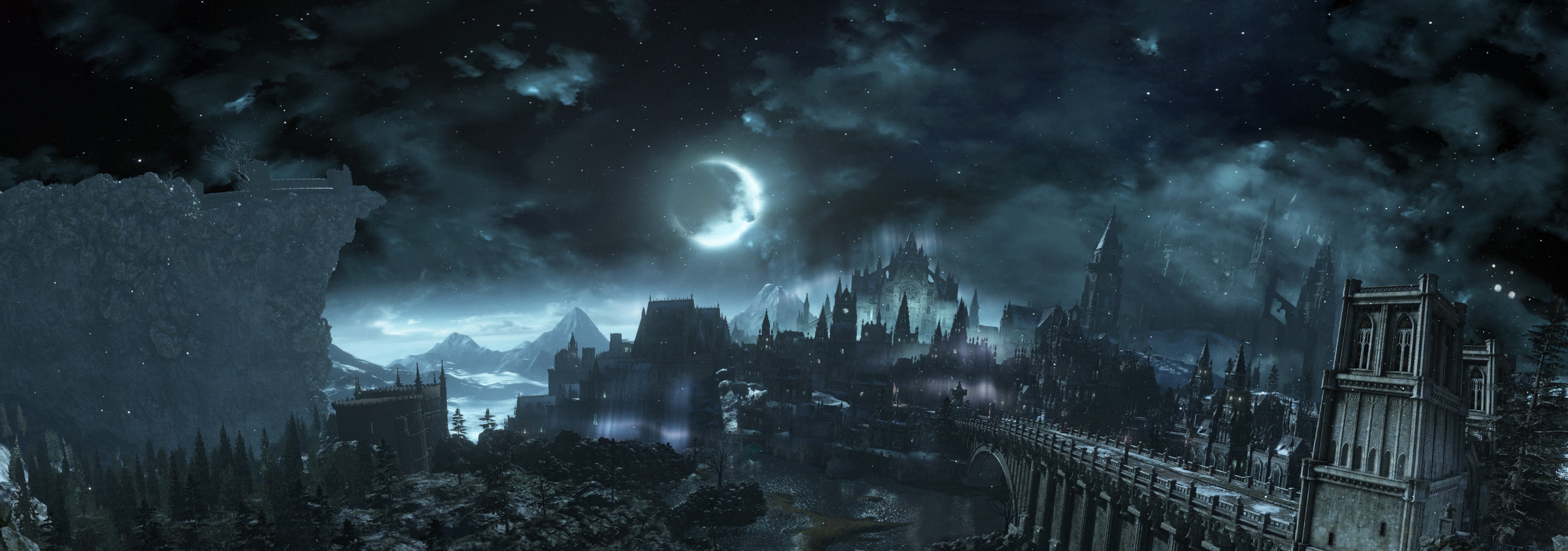 Dark Souls Iii Video Games Sky Clouds Moon