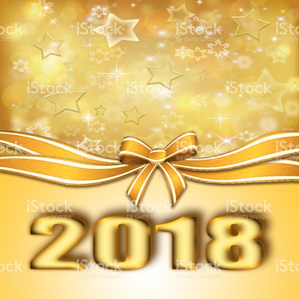 Golden Happy New Year Background Stock Vector Art