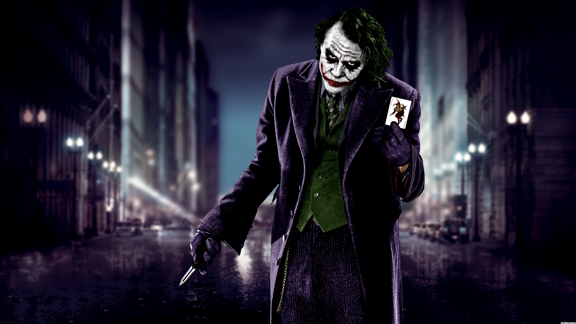 Batman And Jojer Joker City Wallpaper