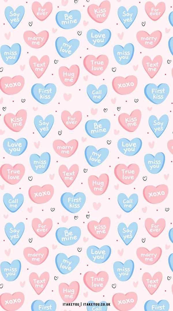 Cute Valentine S Day Wallpaper Ideas Soft Blue Pink Candy