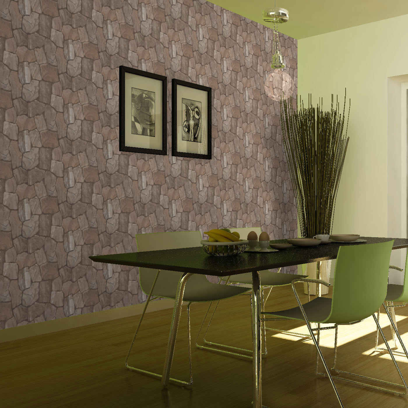brick wallpaper in kitchen 2015   Grasscloth Wallpaper