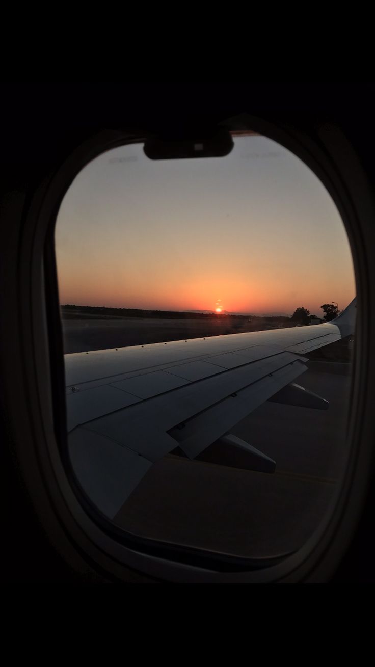 Aeroplane Sunset Photography Start Travel