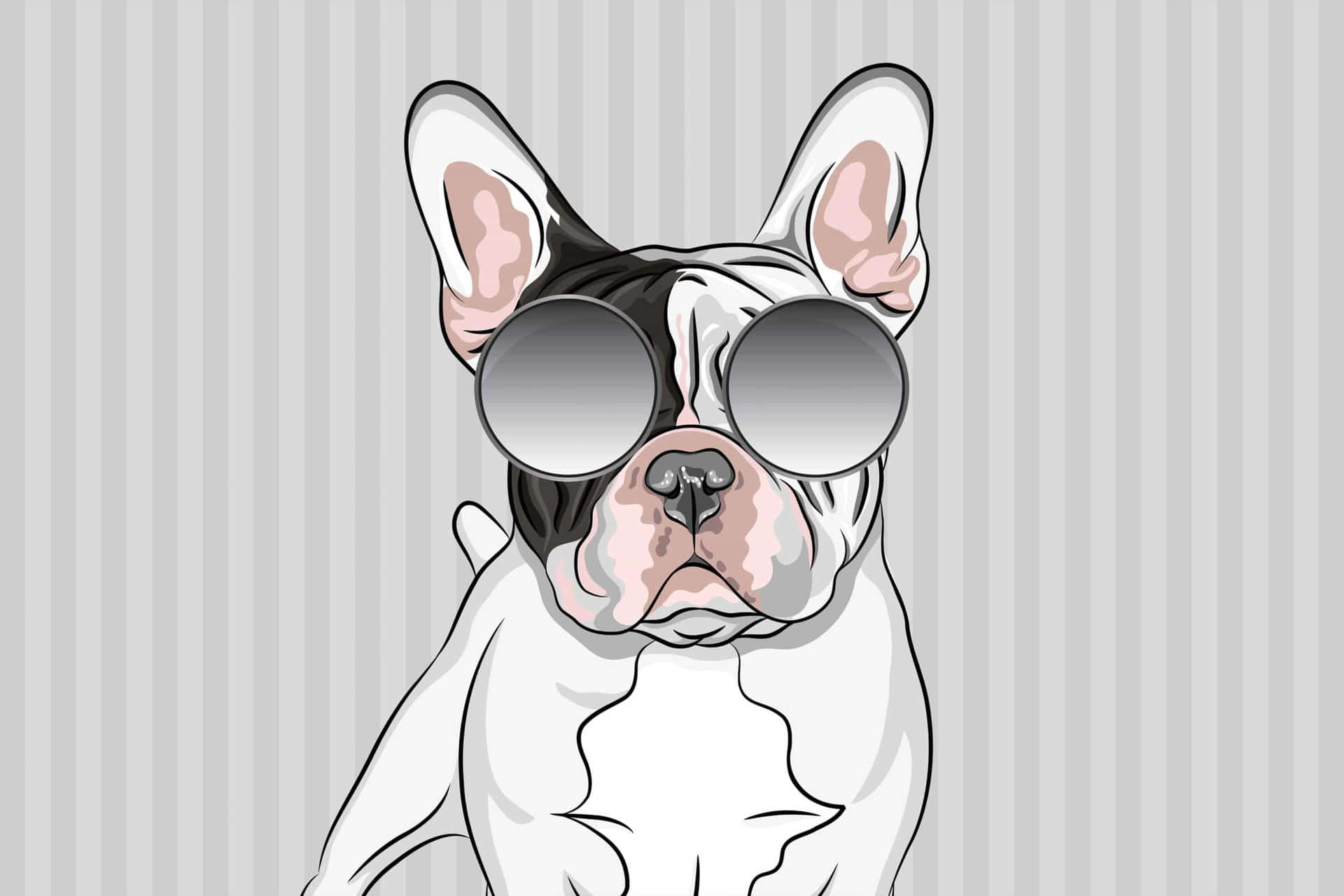 An Adorable French Bulldog Playing With Toys Wallpaper