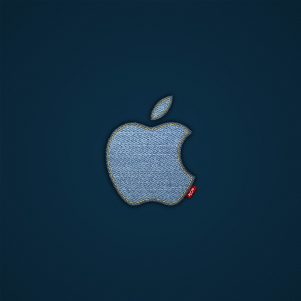 Apple Blue Jeans Logo iPad Air Wallpaper iPhone