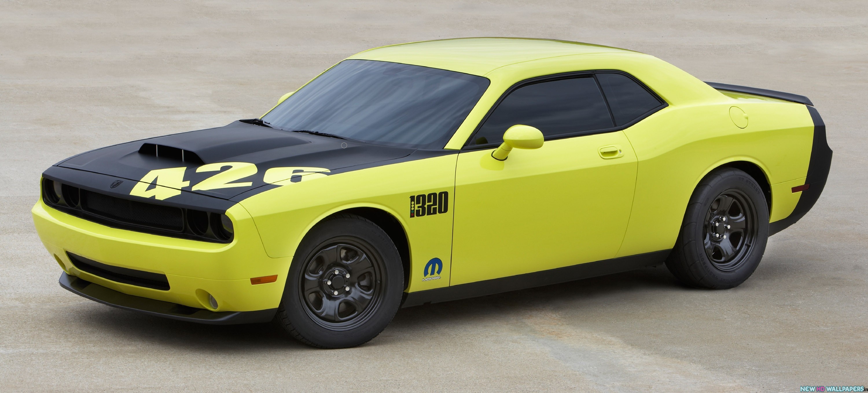 Mopar Dodge Challenger Yellow Cars HD Wallpaper