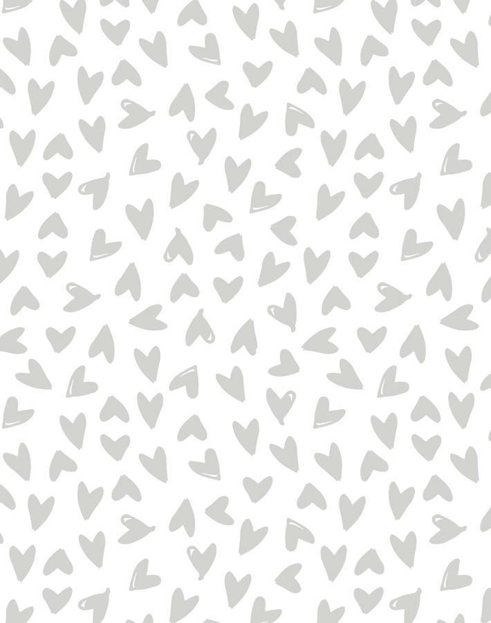Hearts Wallpaper By Sugar Paper Grey On White In