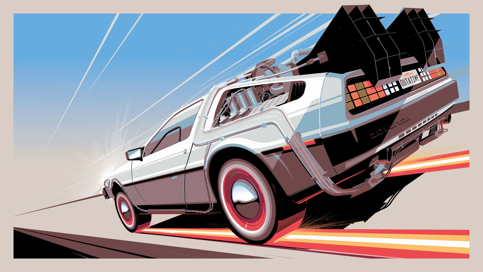 Delorean 4k Wallpaper