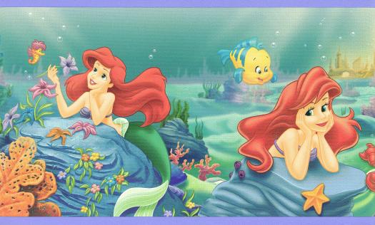 Disney Little Mermaid Wallpaper Wall Border Self Stick Ft