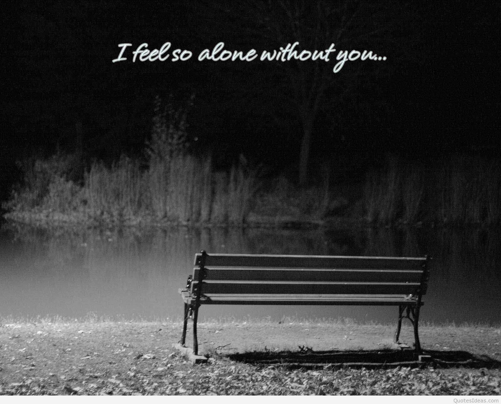 Sad Alone Quotes With Image Wallpaper HD