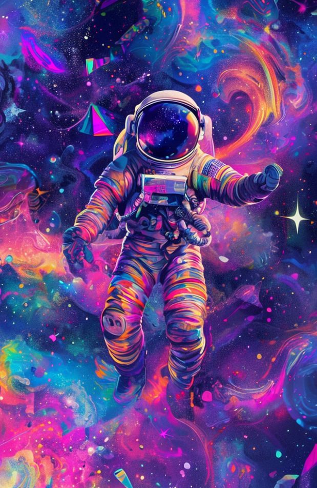Psychedelic Astronaut Wallpaper