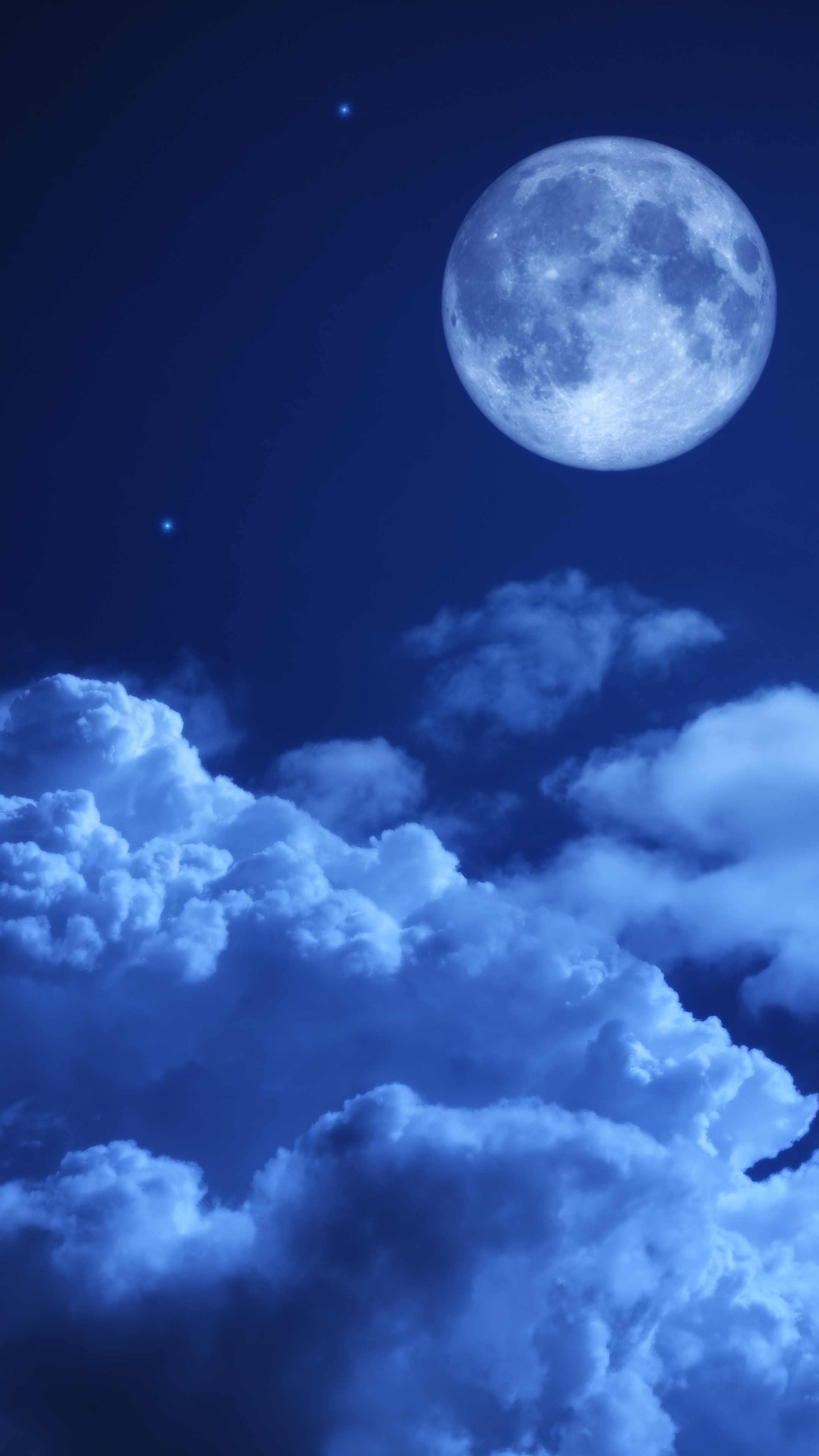Moon Night Sky Clouds 5k Sony Xperia X Xz Z5 Premium HD 4k Wallpaper