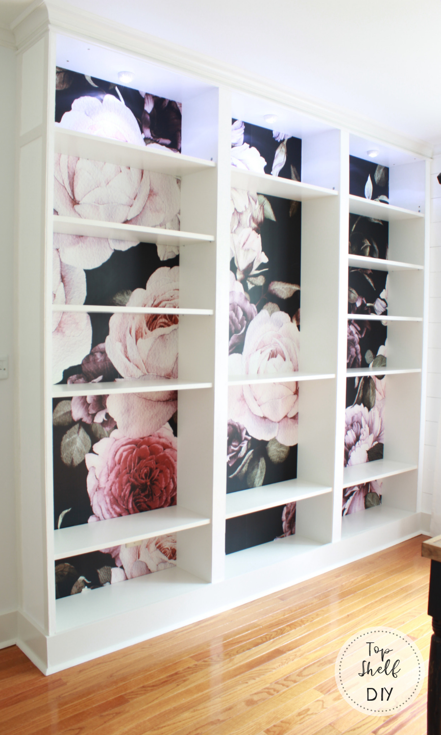 How To Apply Removable Wallpaper Ikea Billy Bookshelves Top