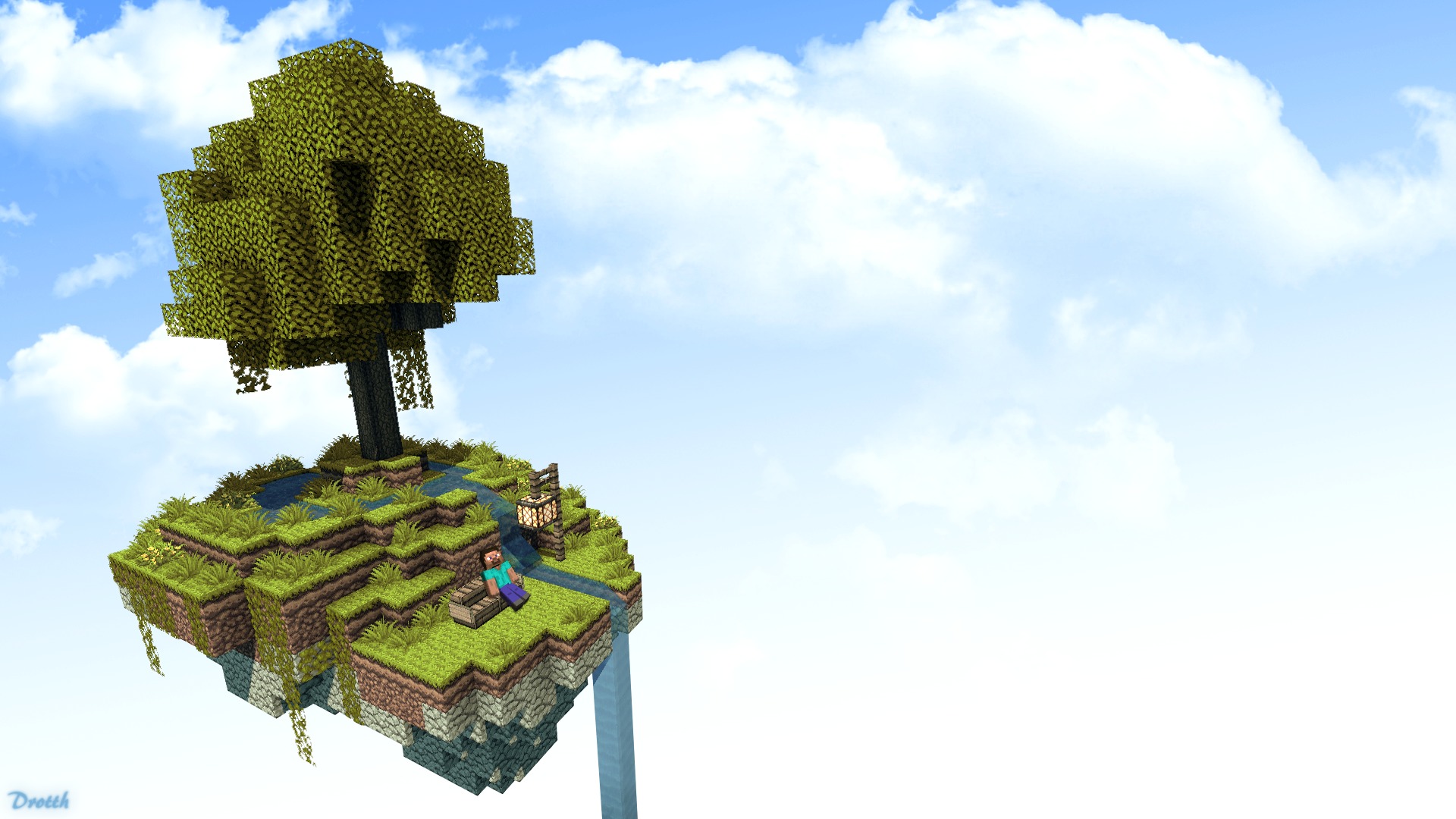 Hình nền Minecraft: Đảo trời đẹp - Hãy chiêm ngưỡng một không gian Minecraft đầy màu sắc và đẹp mắt. Với hình ảnh của một đảo trên trời với rừng cây rực rỡ màu xanh, đồng cỏ mượt mà và một cầu vồng tuyệt đẹp, bạn sẽ không thể rời mắt khỏi bức hình này.