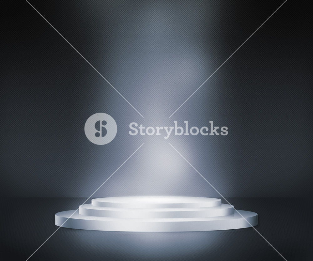 Silver Podium Spotlight Background Royalty Stock Image