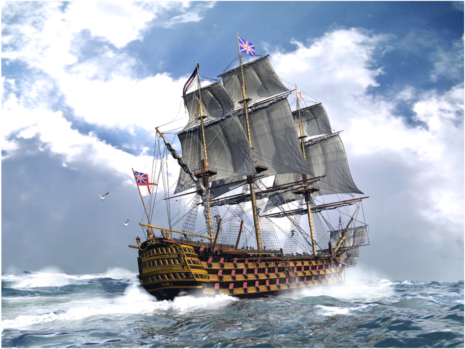  decoration 3D Sailing Ship 1600 x 1200 Pixel HD Wallpapers 1600x1200