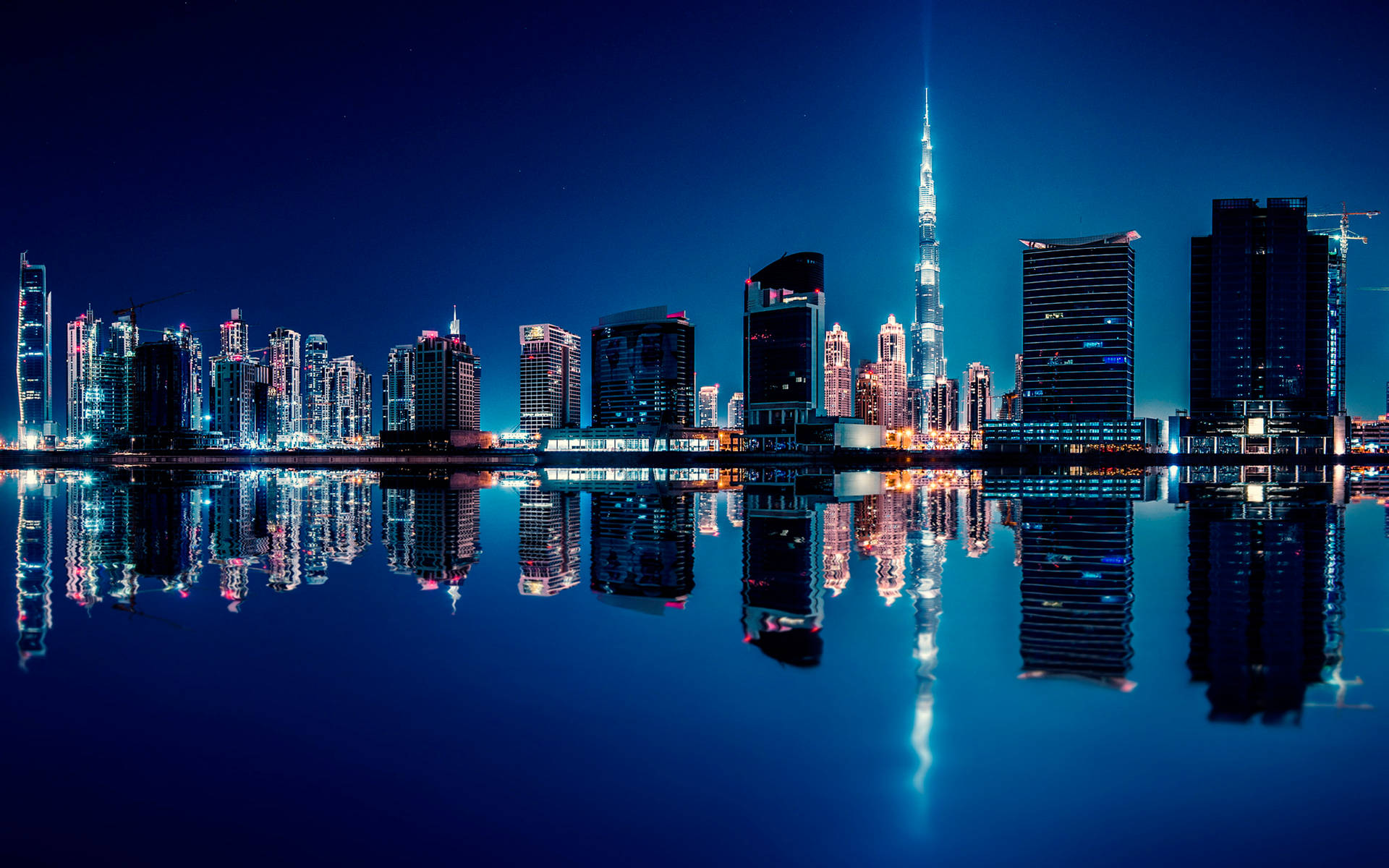Windows 4k Night City Bay Wallpaper