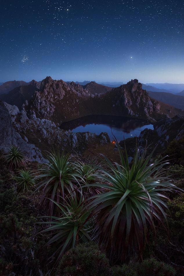 Lucky Stars Lake Oberon Tasmania Please On A Black