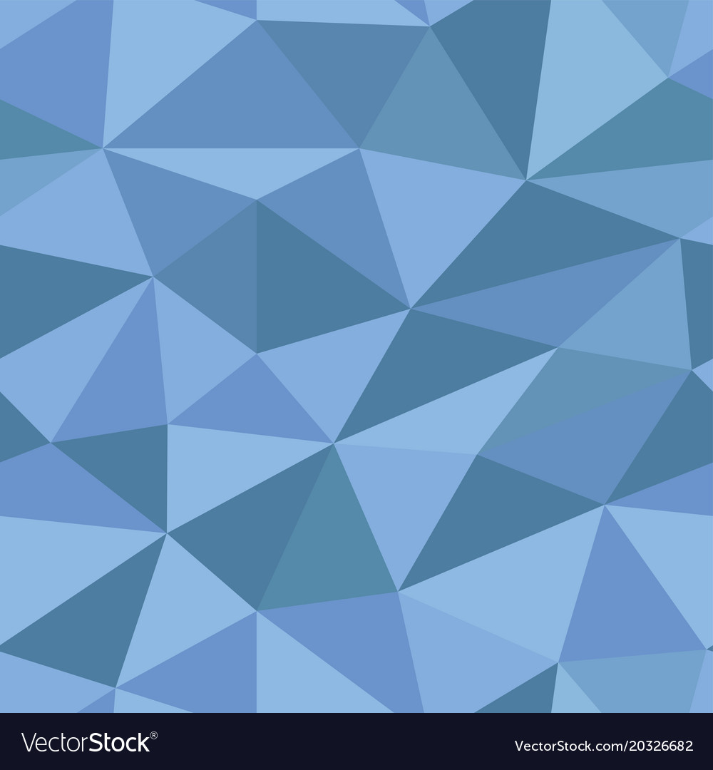 Blue Polygonal 3d Background Seamless Pattern Vector Image