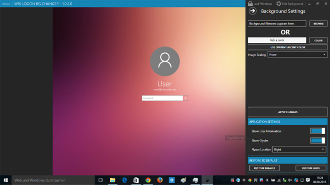 Windows Login Background Changer Anmeldebildschirm Tauschen