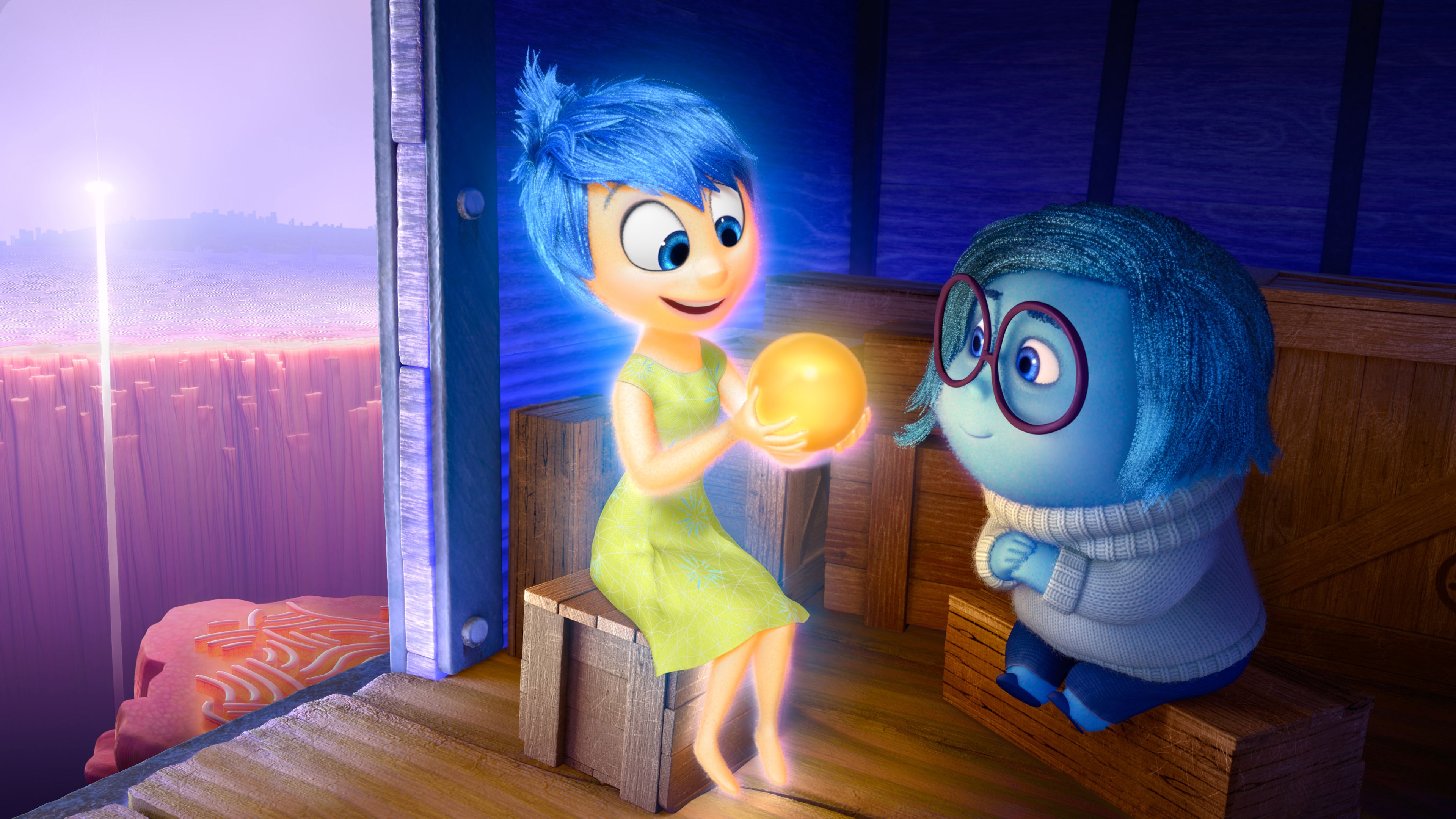 Inside Out Joy Sadness Wallpapers HD Wallpapers 3840x2160