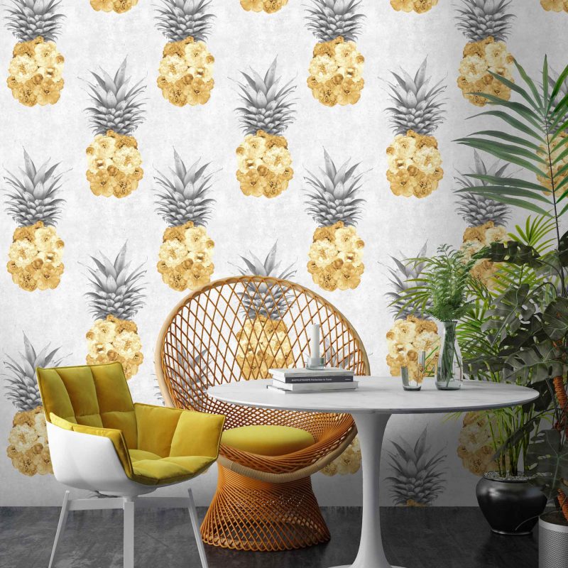 Fabulous Grey And Yellow Wallpaper Ideas