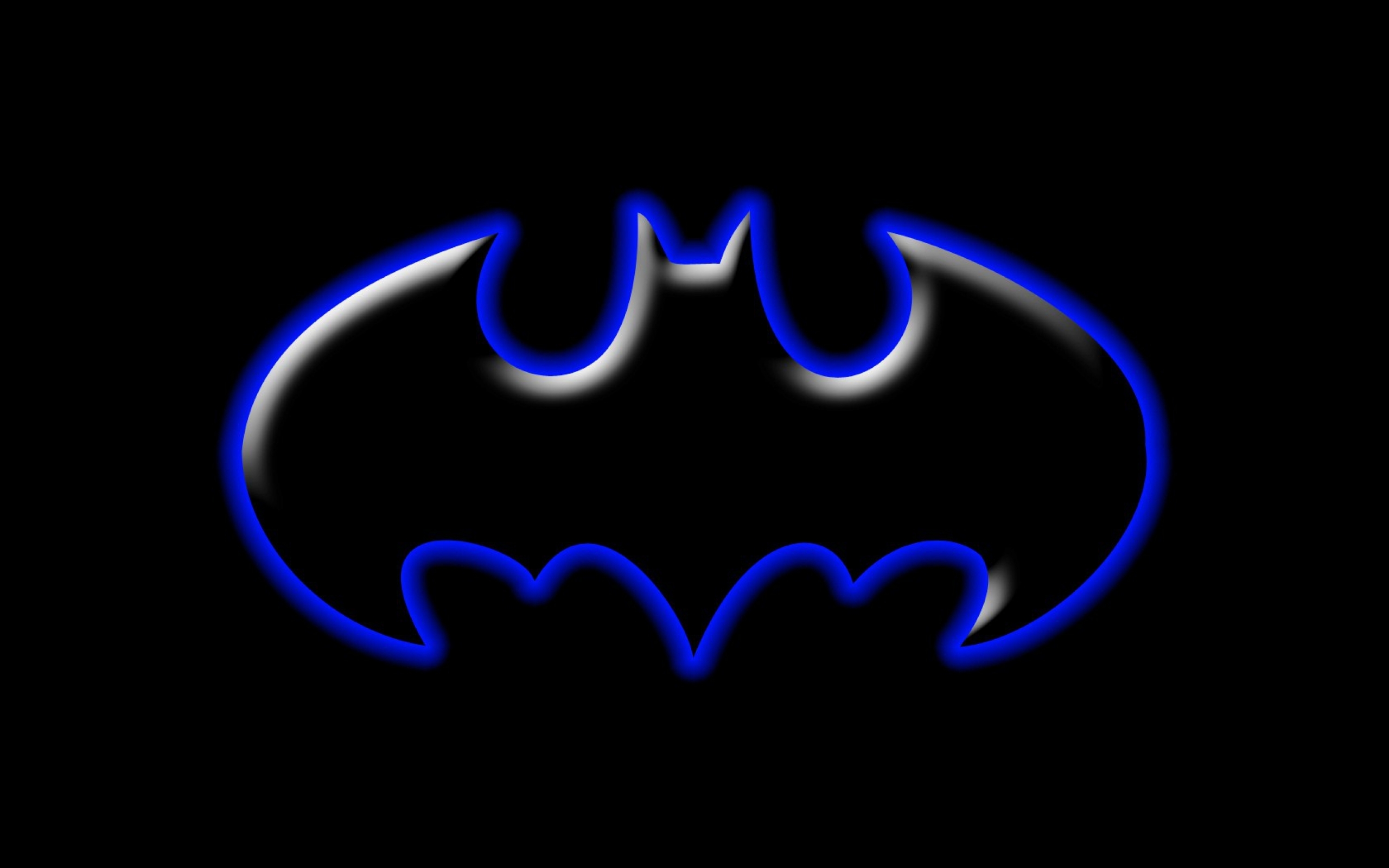 3d Abstract Batman Logo Blue Wallpaper