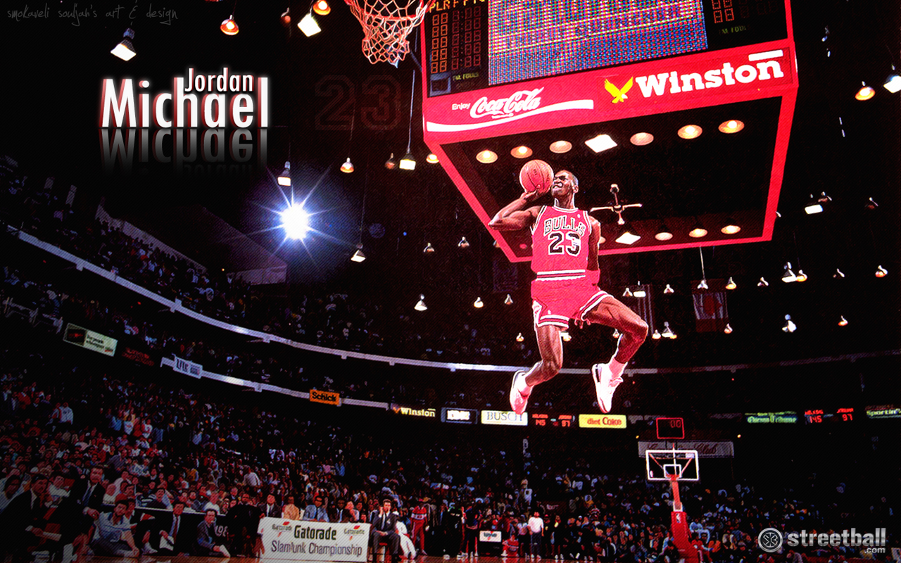 NBA former Michael Jordan slam dunk, basketball, slam-fest, slam-dunk,  wings, HD wallpaper | Wallpaperbetter