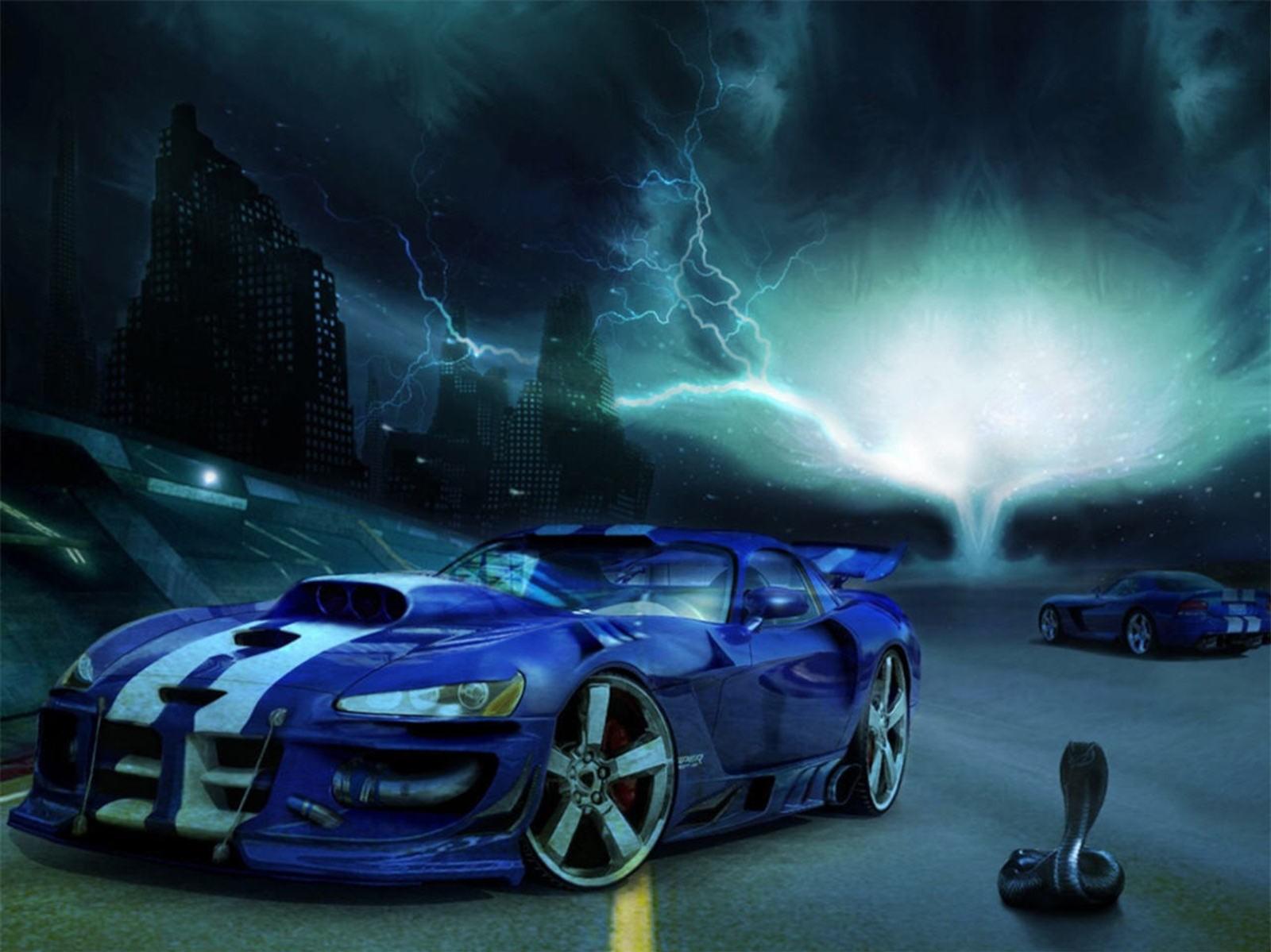 Blue Dodge Viper Wallpaper HD In
