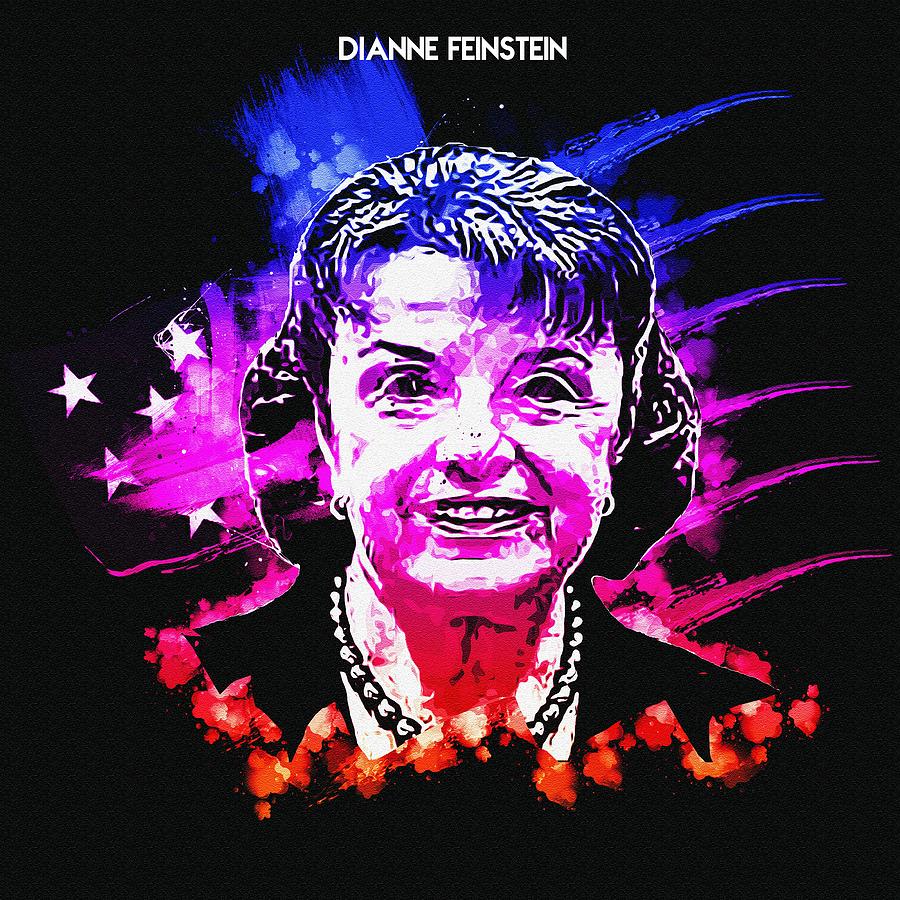 Dianne Feinstein Digital Art By Walter Florine Wallpaper