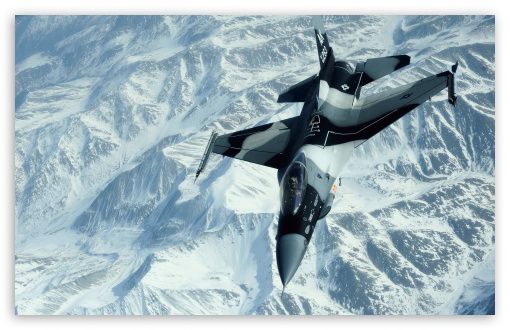 Military Aircraft Digital Wallpaper Black