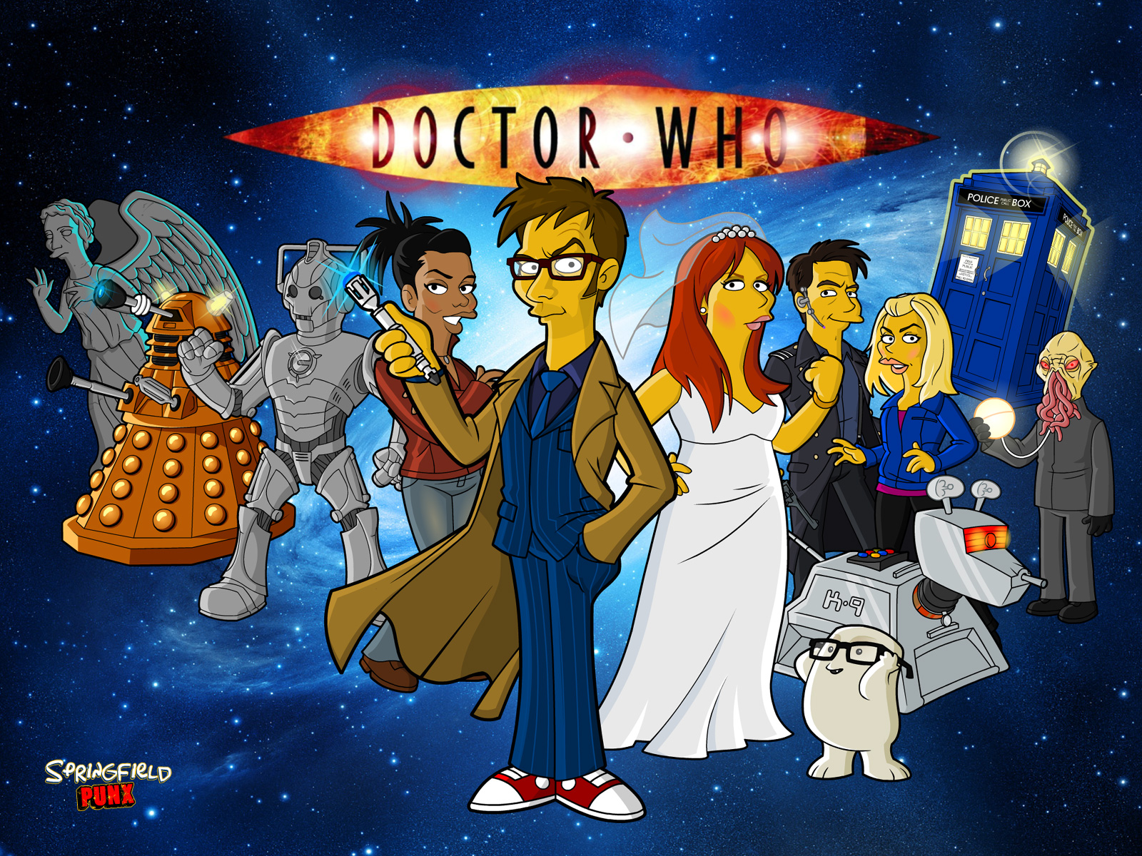 Springfield Punx Doctor Who Tennant Wallpaper