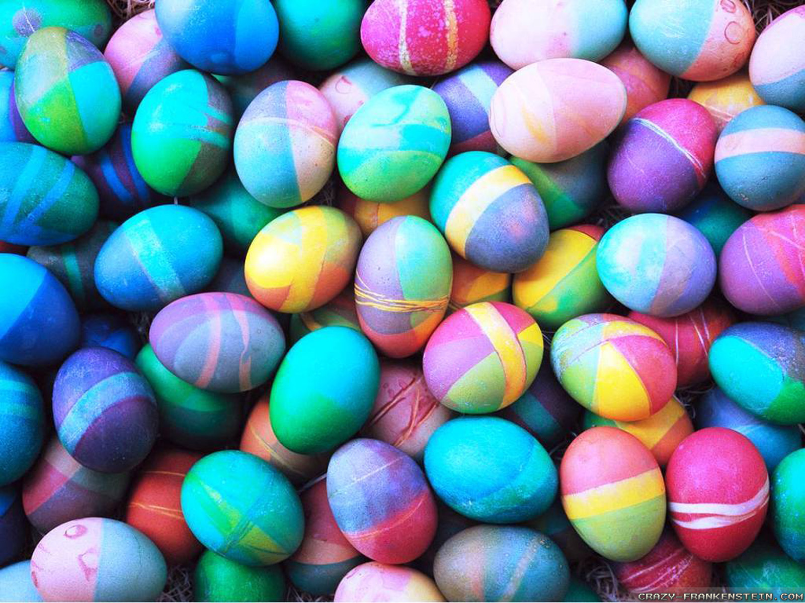 Colorful Easter Eggs Background Wallpaper