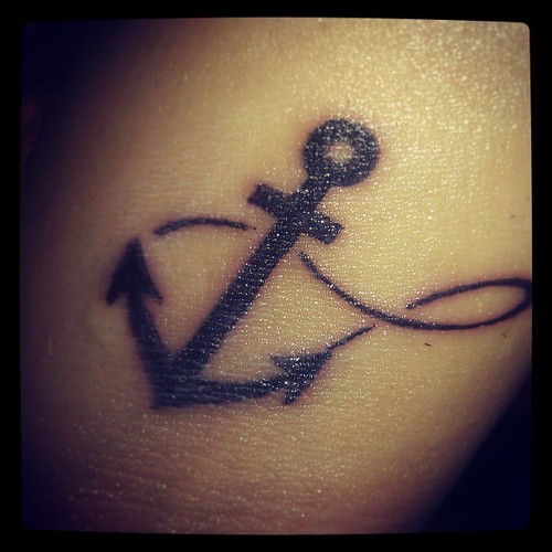 Pin Anchor With Infinity Symbol Tattoo