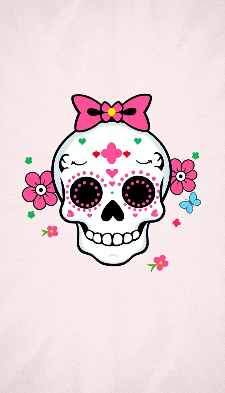 Girly Skull Wallpaper