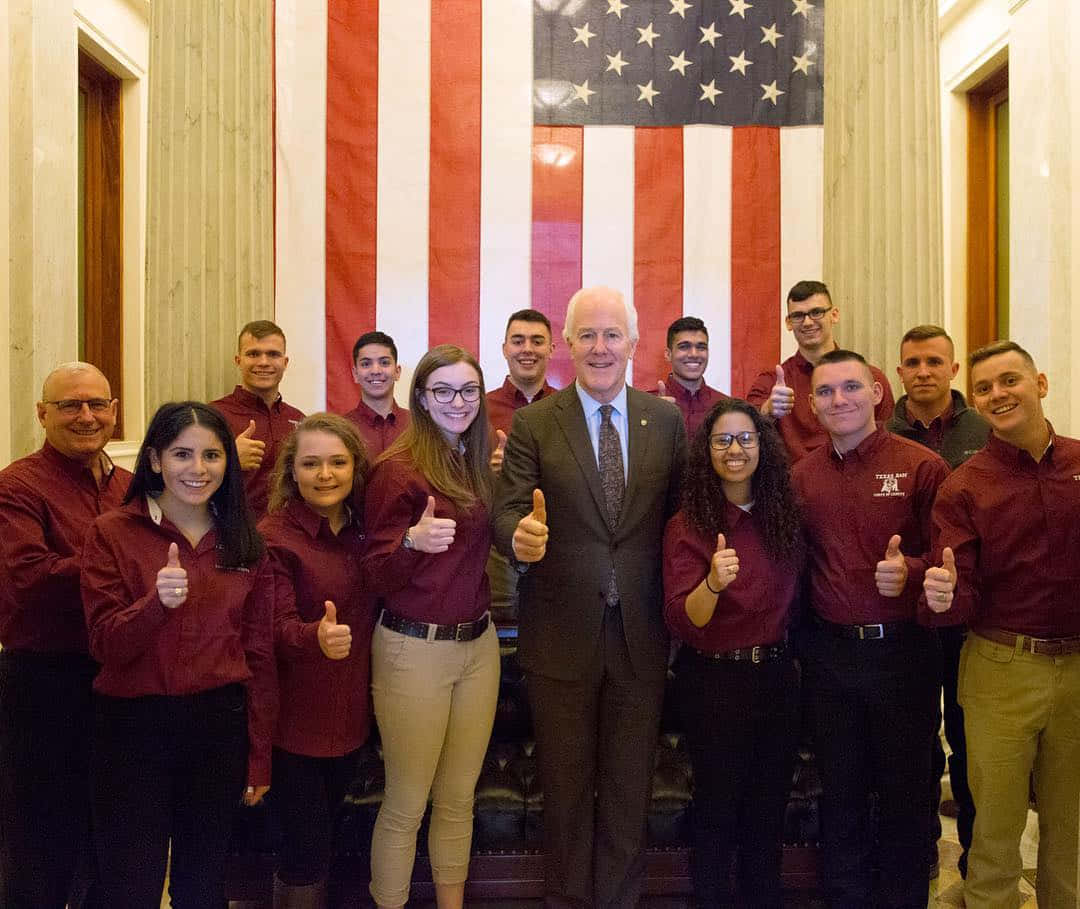 John Cornyn With The Student Congress Muqf0a20njn8hbg5 Wallpaper