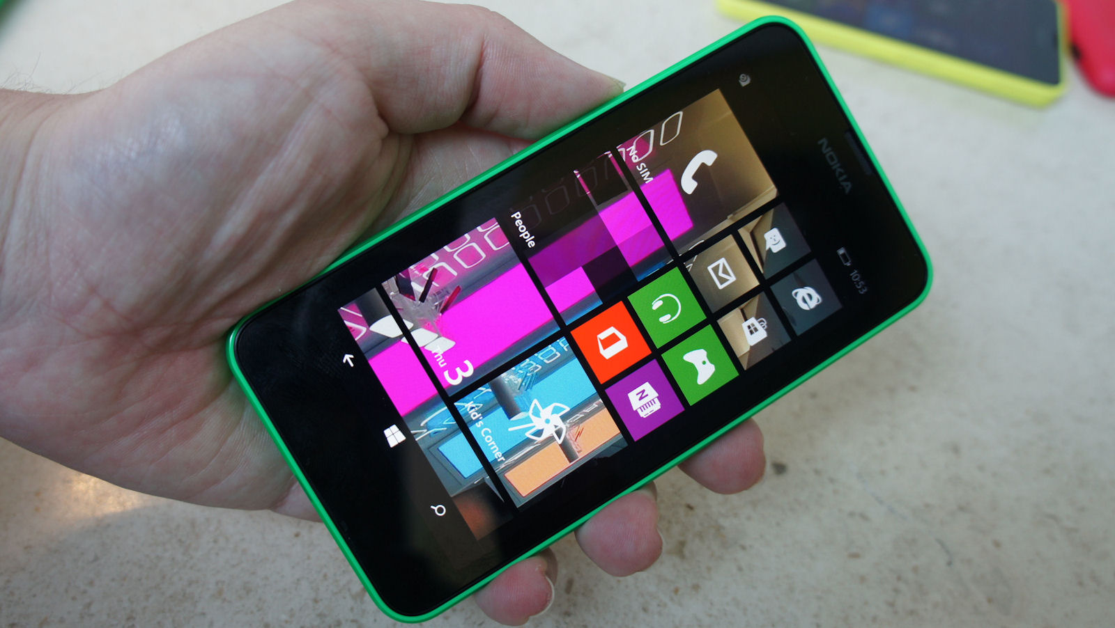 Lumia Showing Windows Phone S Customisable Background On The Start