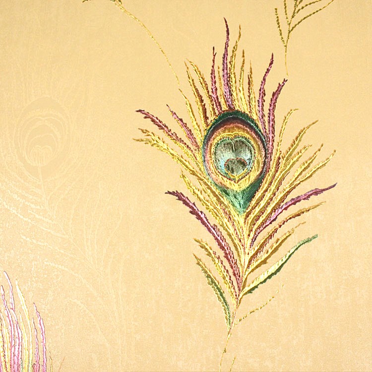 Peacock Feather Border Wallpaper