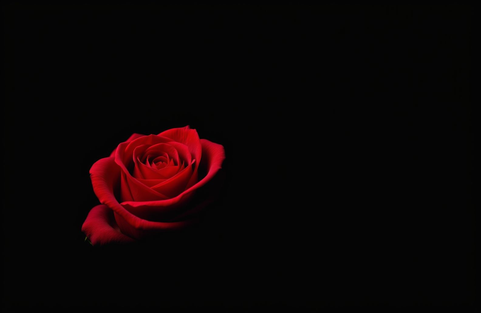 Red Rose Black Background