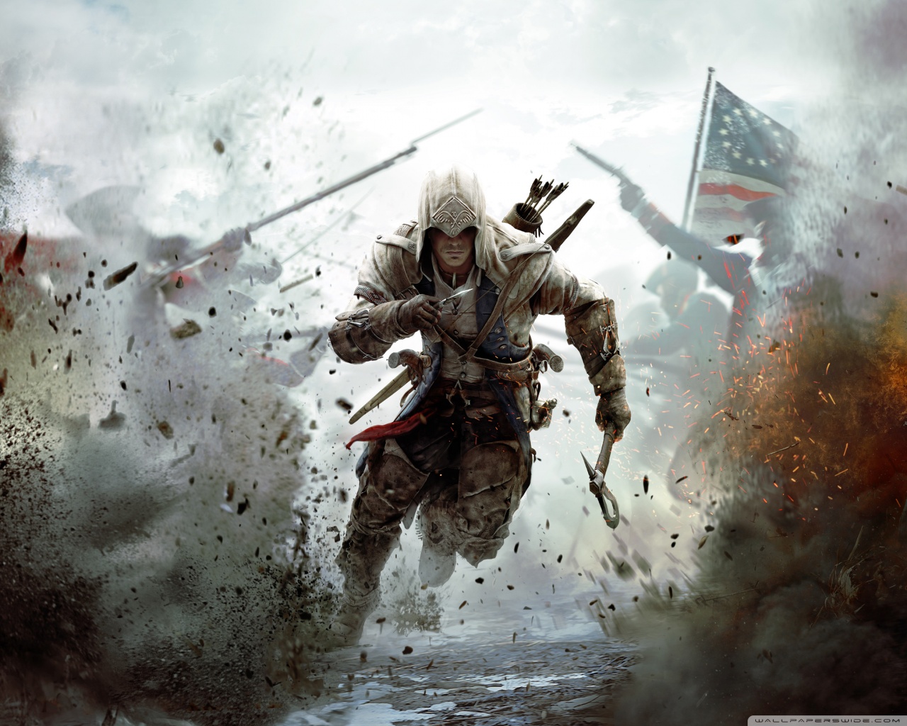 Assassin S Creed Connor Running 4k HD Desktop Wallpaper