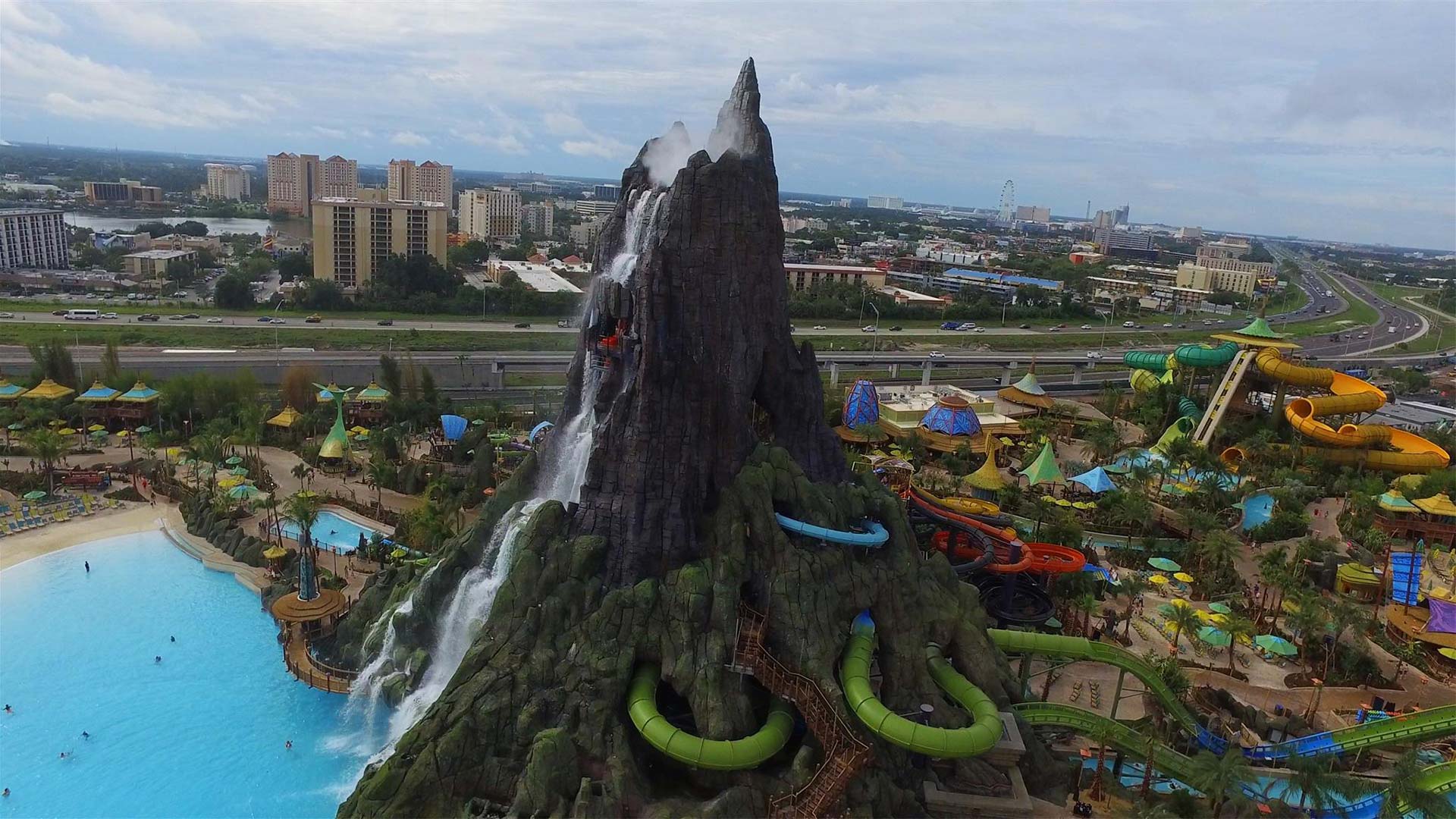 Towering Volcano Created With Cemex Concrete In Orlando