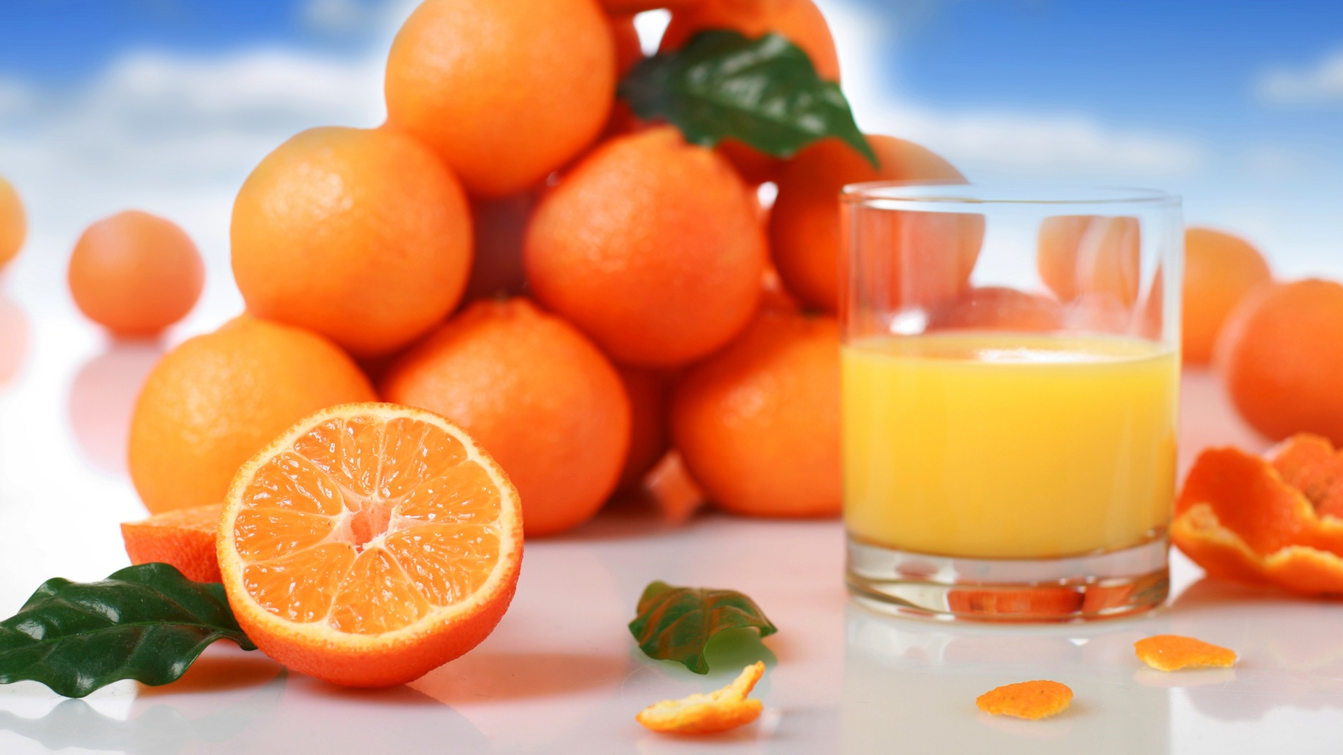 Orange Fruit Juice Wallpaper Background With