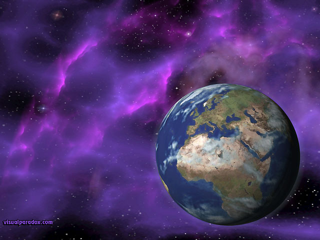 Paradox 3d Wallpaper Nebula Earth Multiple Sizes