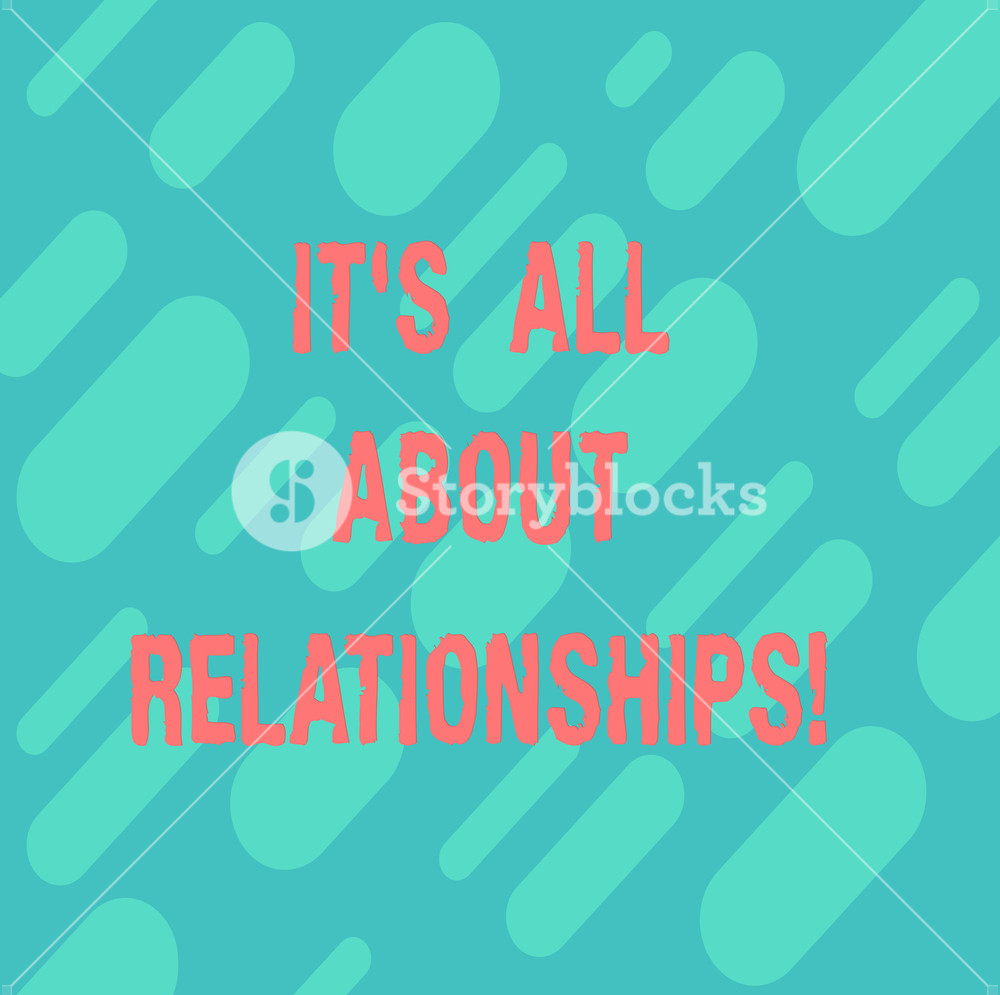 Word Writing Text It S Is All About Relationships Business