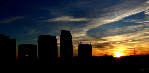 Atlanta Skyline At Night Panorama