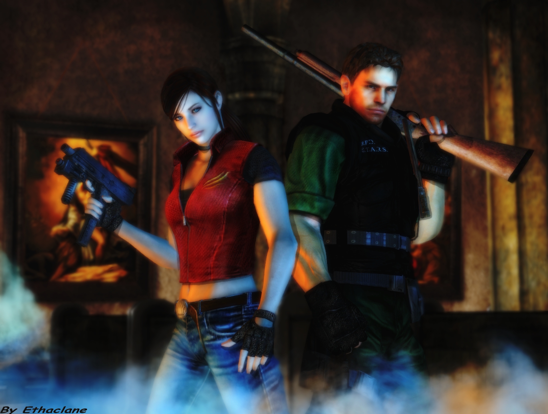 Chris And Claire Redfield Wallpaper Resident Evil