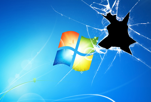 Wallpaper Broken Windows Microsoft Screen Monitor Hole Desktop