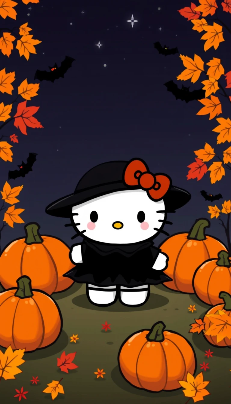 Hello Kitty Halloween Background