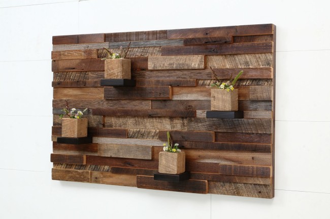 Free Download Reclaimed Wooden Pallet Wall Art Recycled Things 650x433 For Your Desktop Mobile Tablet Explore 45 Pallet Wall Wallpaper Plank Wall Wallpaper Wood Pallet Wallpaper